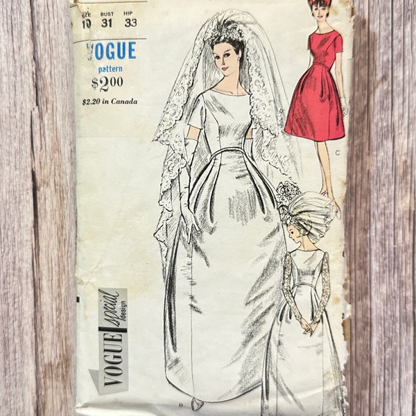 Vogue Sewing Pattern 6002. Vintage Wedding Dress. Bridesmaid. Evening Gown.