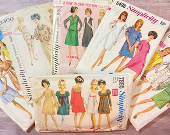 1960s Simplicity Sewing Pattern: Vintage Shirt Dress, Jumper