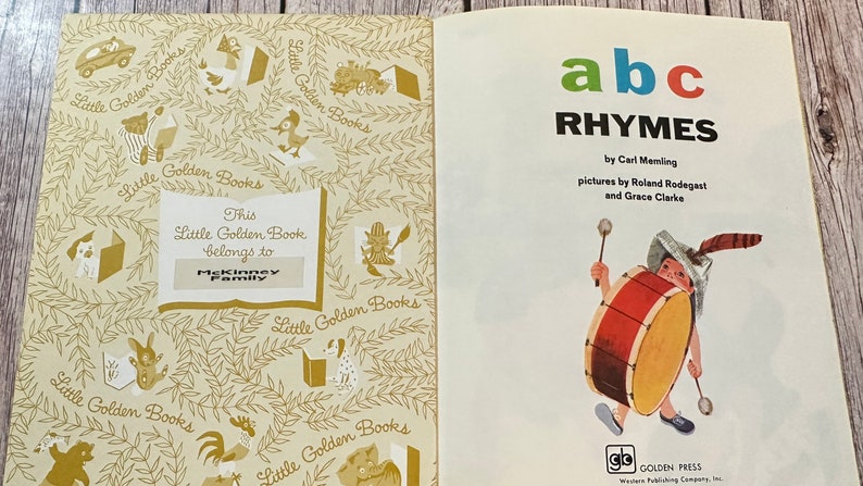 ABC Rhymes, Little Golden Book. Vintage Children’s Book. - Etsy