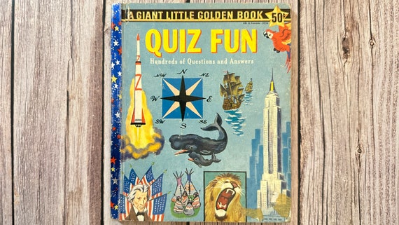 Quiz Fun, un piccolo libro d'oro gigante. Prima edizione. Libro vintage per  bambini. -  Italia