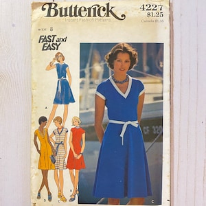 Butterick Sewing Pattern 4227 - Uncut - Vintage Dress And Belt