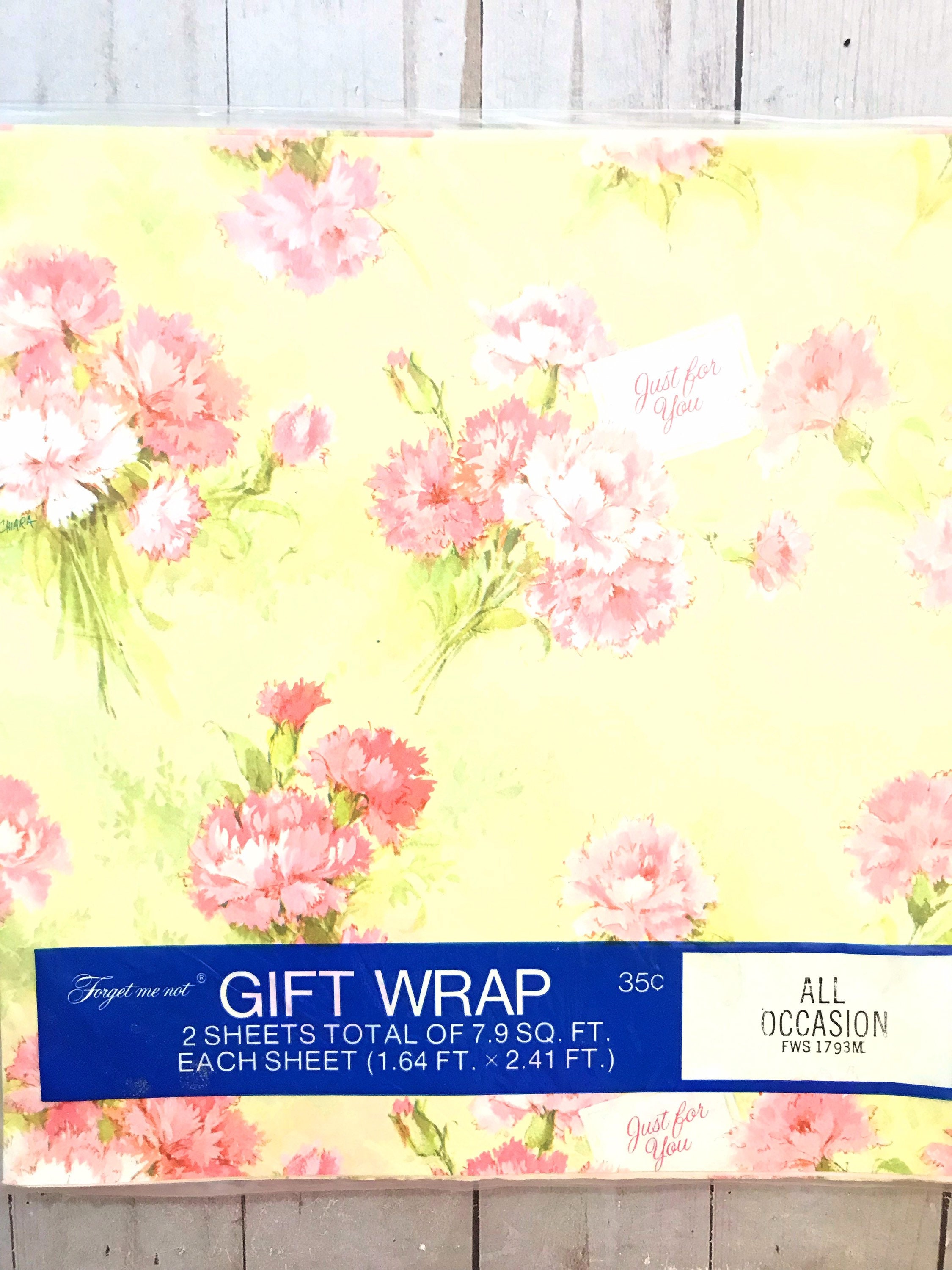 Vintage Wrapping Paper. Floral Wrapping Paper. All Occasion Etsy