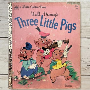 ヴィンテージ ウォルト・ディズニーの「三匹の子豚」 - 小さな黄金の