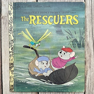 Walt Disney&#39;s The Rescuers, A Little Golden Book. Vintage Children&#39;s Book.