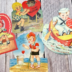 Cartão de saudação de dia dos namorados vintage dos anos 30. Cartão de Dia dos Namorados.