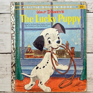 Walt Disneys The Lucky Puppy - Ein kleines goldenes Buch - Vintage Kinderbuch