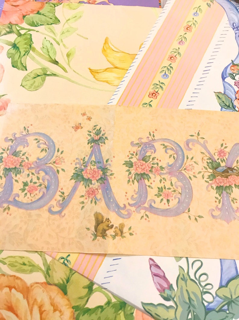 Wrapping Paper Vintage Wrapping Paper Scraps Gift Wrap.