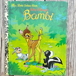 Walt Disney&#39;s Bambi, A Little Golden Book. Vintage Children’s Book.