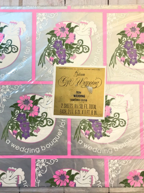 Vintage Wedding Shower Themed Wrapping Paper. Bride to Be Gift