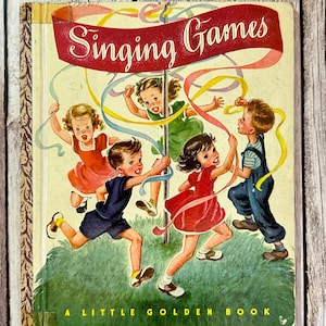 Singing Games, A Little Golden Book. Vintage Children&#39;s Book.