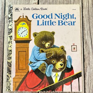 Buenas noches, osito. Un pequeño libro de oro. Libro infantil vintage.