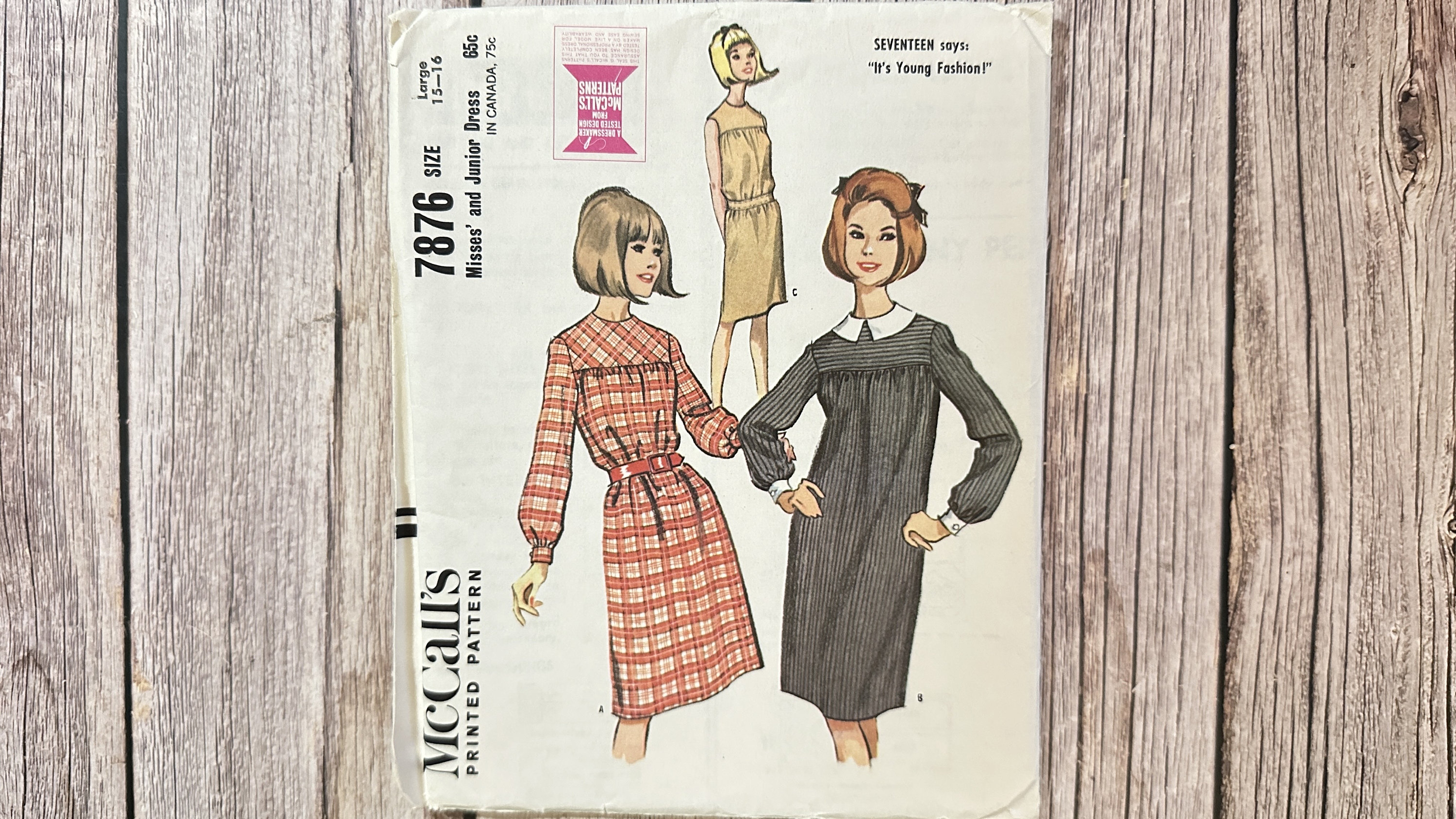 Mccall's Sewing Pattern 7876 - Uncut - Vintage Dress - Etsy
