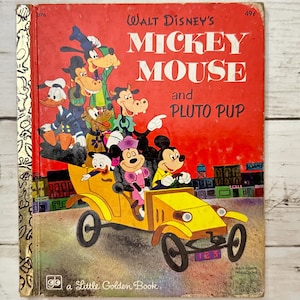 Walt Disneys Micky Maus und Pluto Pup - Ein kleines goldenes Buch - Vintage Kinderbuch