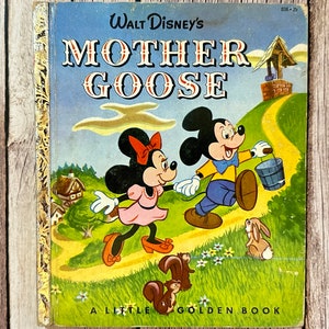Walt Disney&#39;s Mother Goose, A Little Golden Book. First Edition. Vintage Children&#39;s Book.