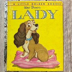 Walt Disney&#39;s Lady. A Little Golden Book. Vintage Children’s Book.