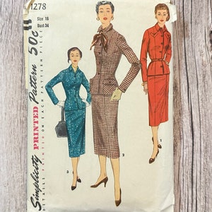 Simplicity Sewing Pattern 1278 - Vintage Women’s Suit