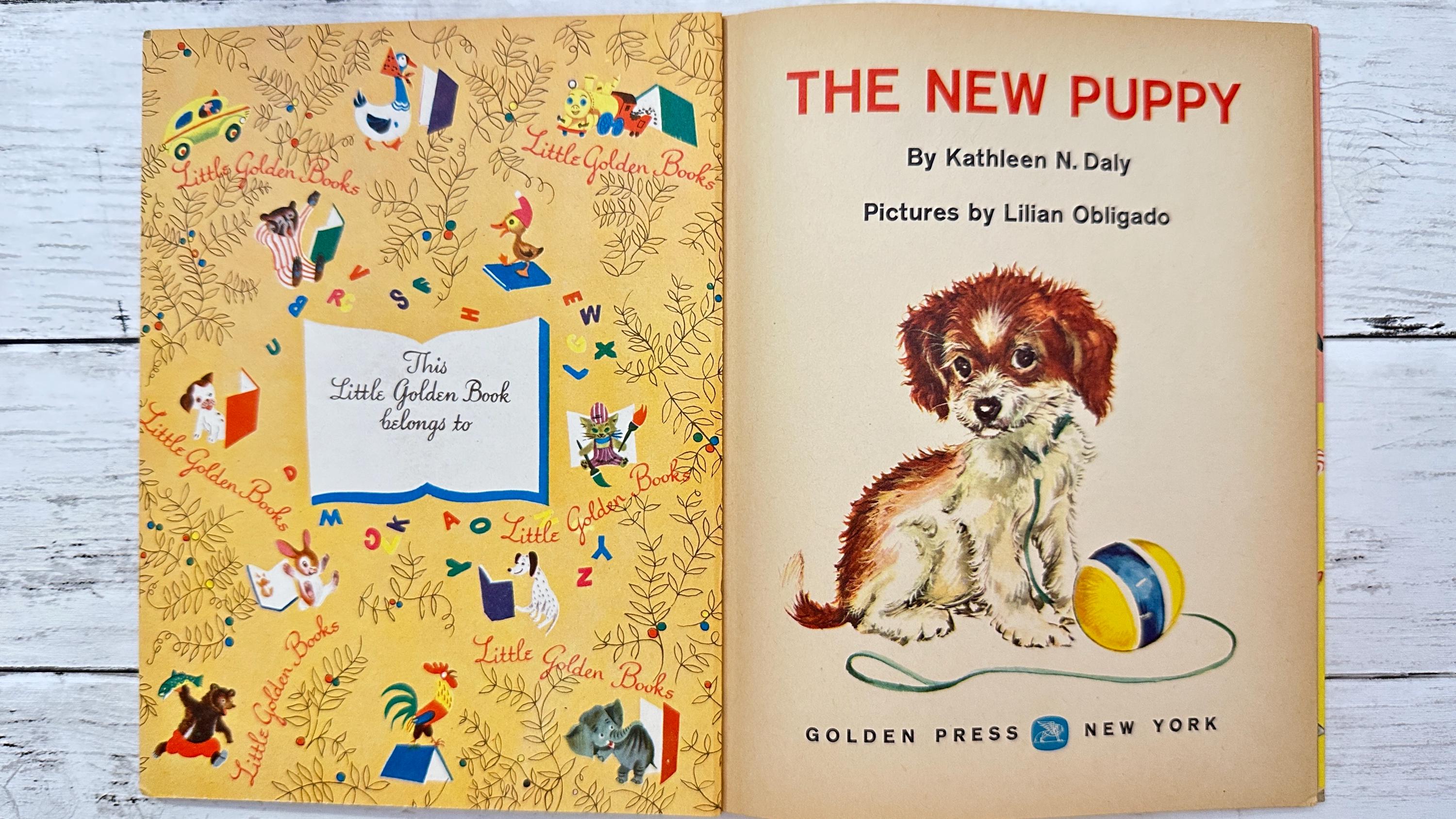 新しい子犬 - 小さな黄金の本 - ヴィンテージの児童書 - Etsy 日本