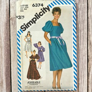 Einfachheit Schnittmuster 6374 - Uncut - Vintage Pullover Kleid In Zwei Längen