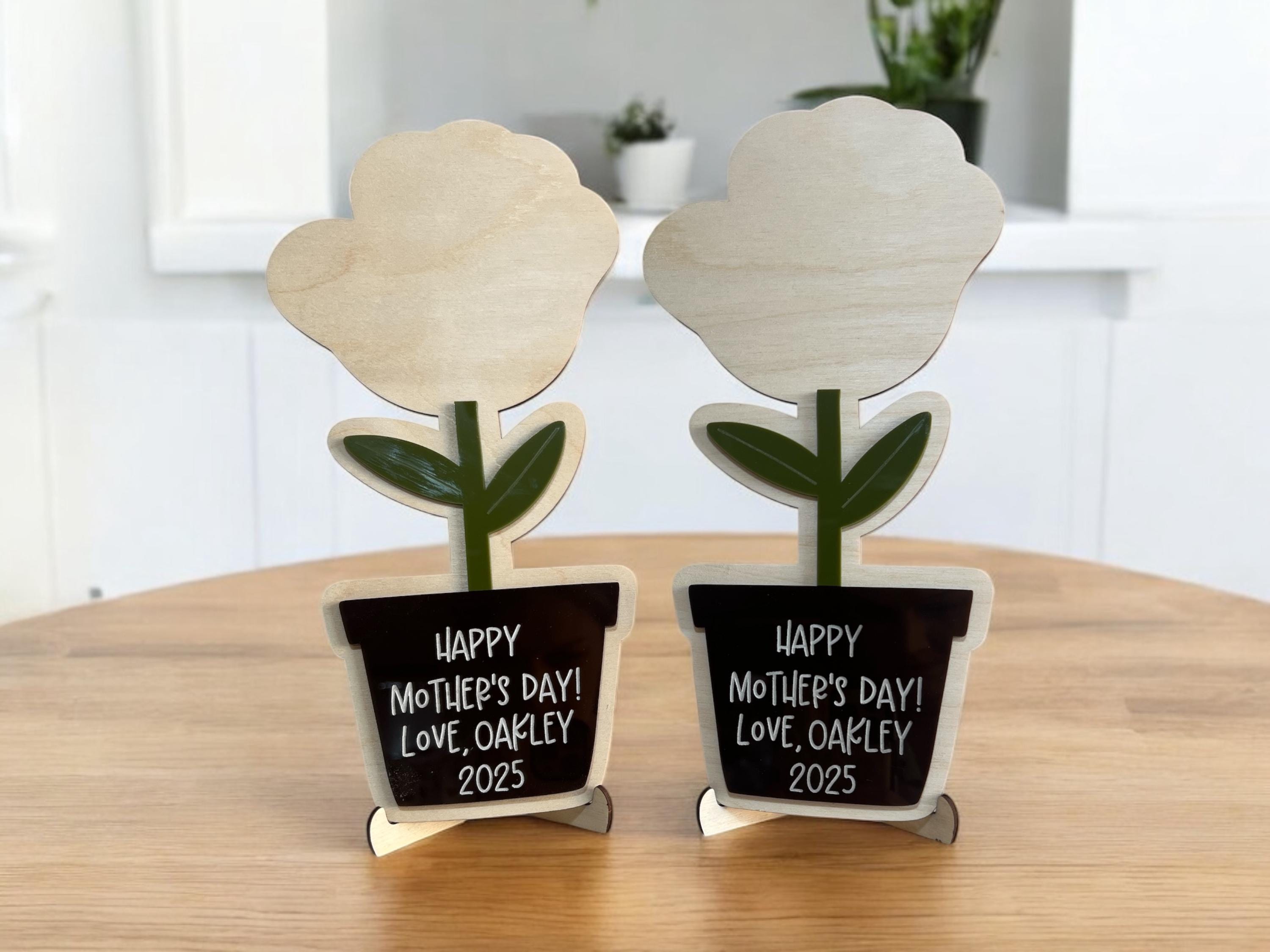 Personalized Handprint Flowerpot Sign: DIY Keepsake Gift - Etsy