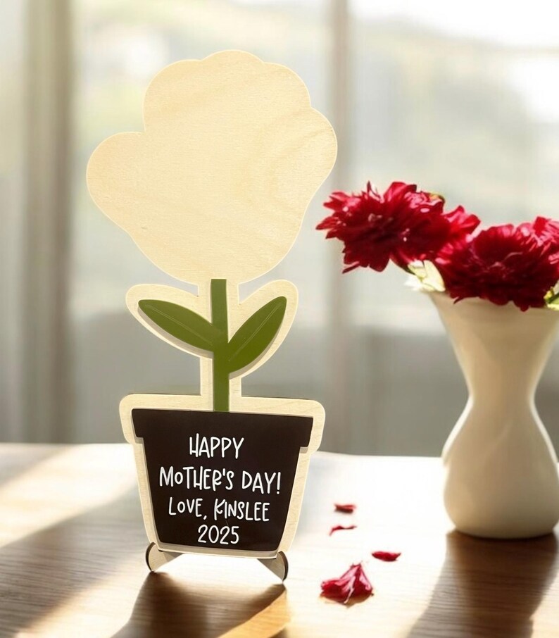 Personalized Handprint Flowerpot Sign: DIY Keepsake Gift - Etsy