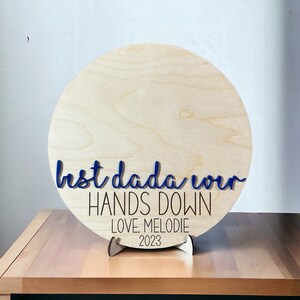 Hands Down Handprint Sign for Dad, Father&#39;s Day Gift for Dad, Personalized Handprint Gift for Dad/Grandpa/New Dad, Custom Handprint Sign