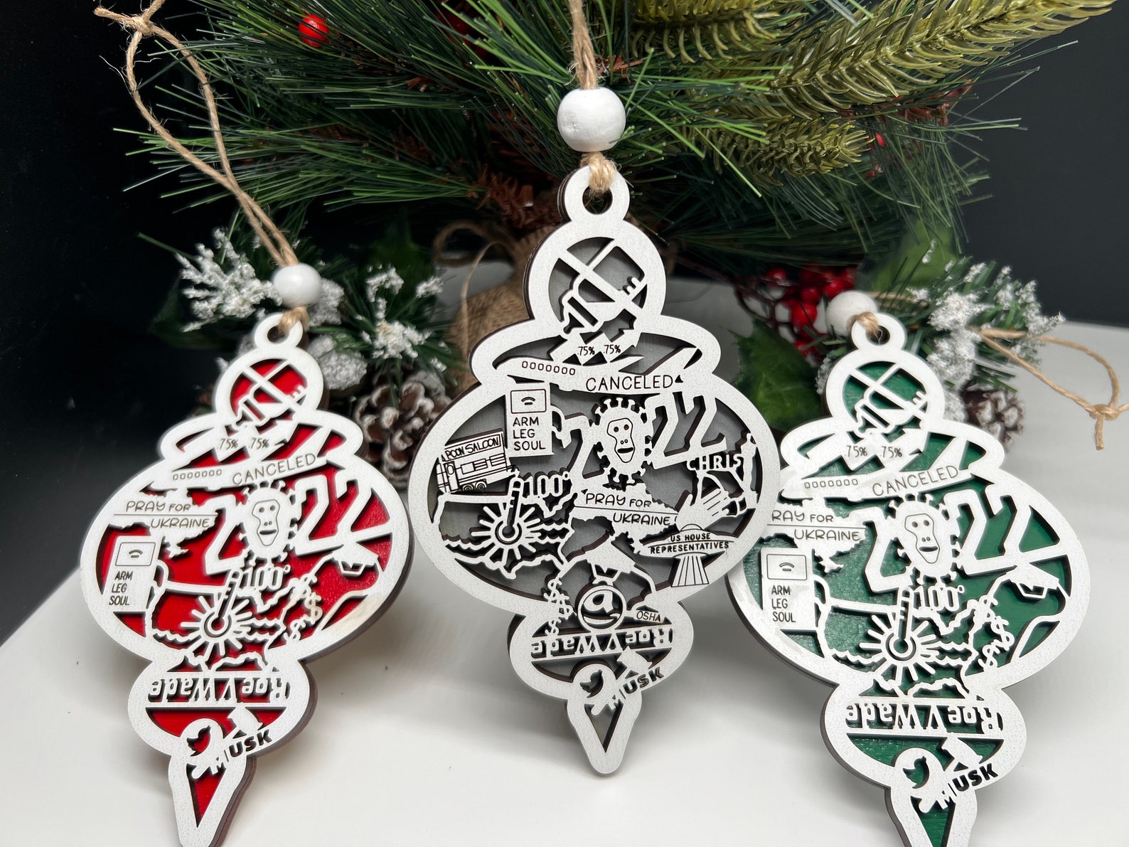 2022 Christmas Ornament 2022 Ornament Year in Review Etsy