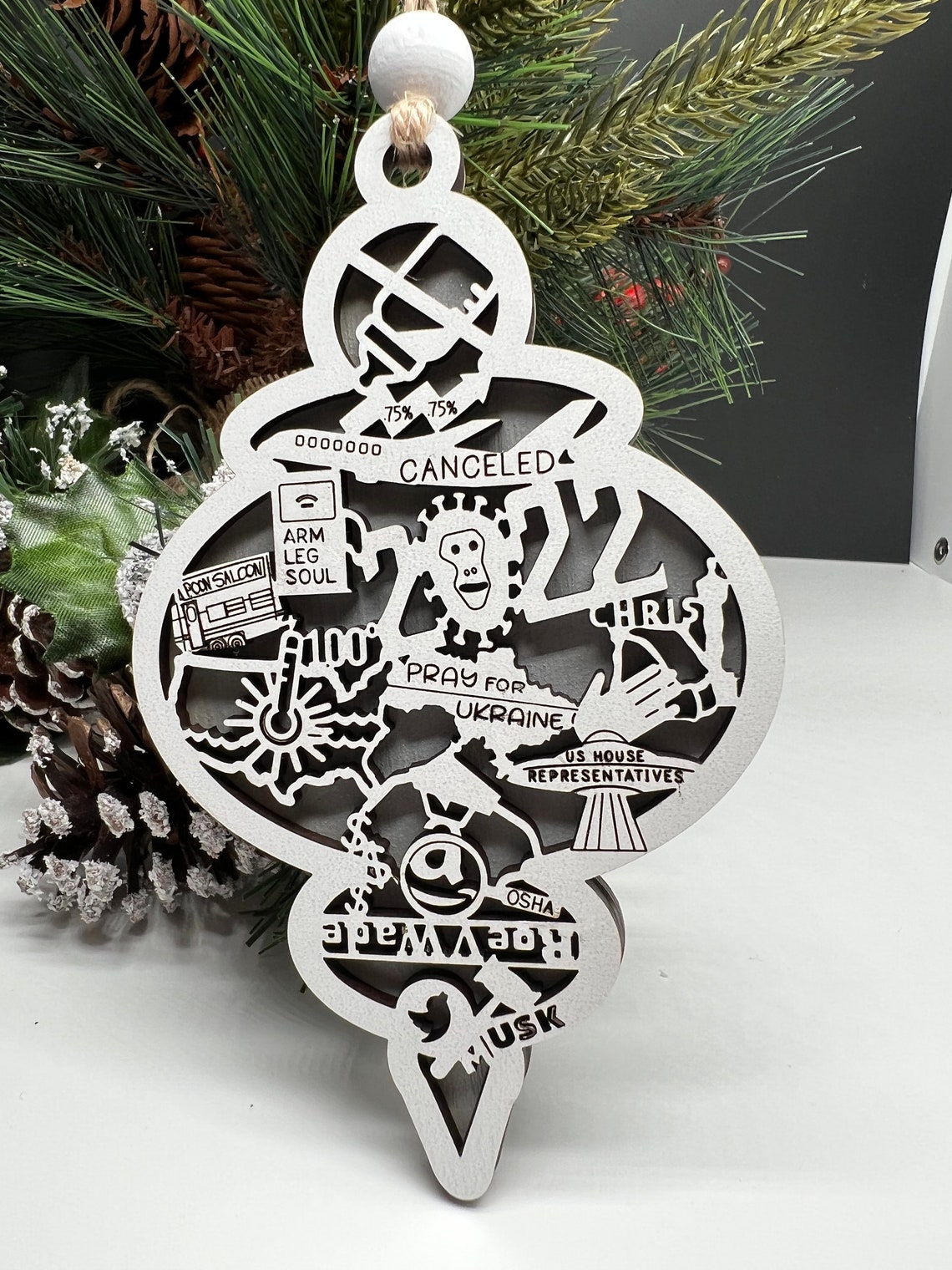 2022 Christmas Ornament 2022 Ornament Year In Review Etsy