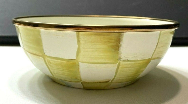 MacKenzie-Childs Parchment Check Bowl - Thumbnail 2