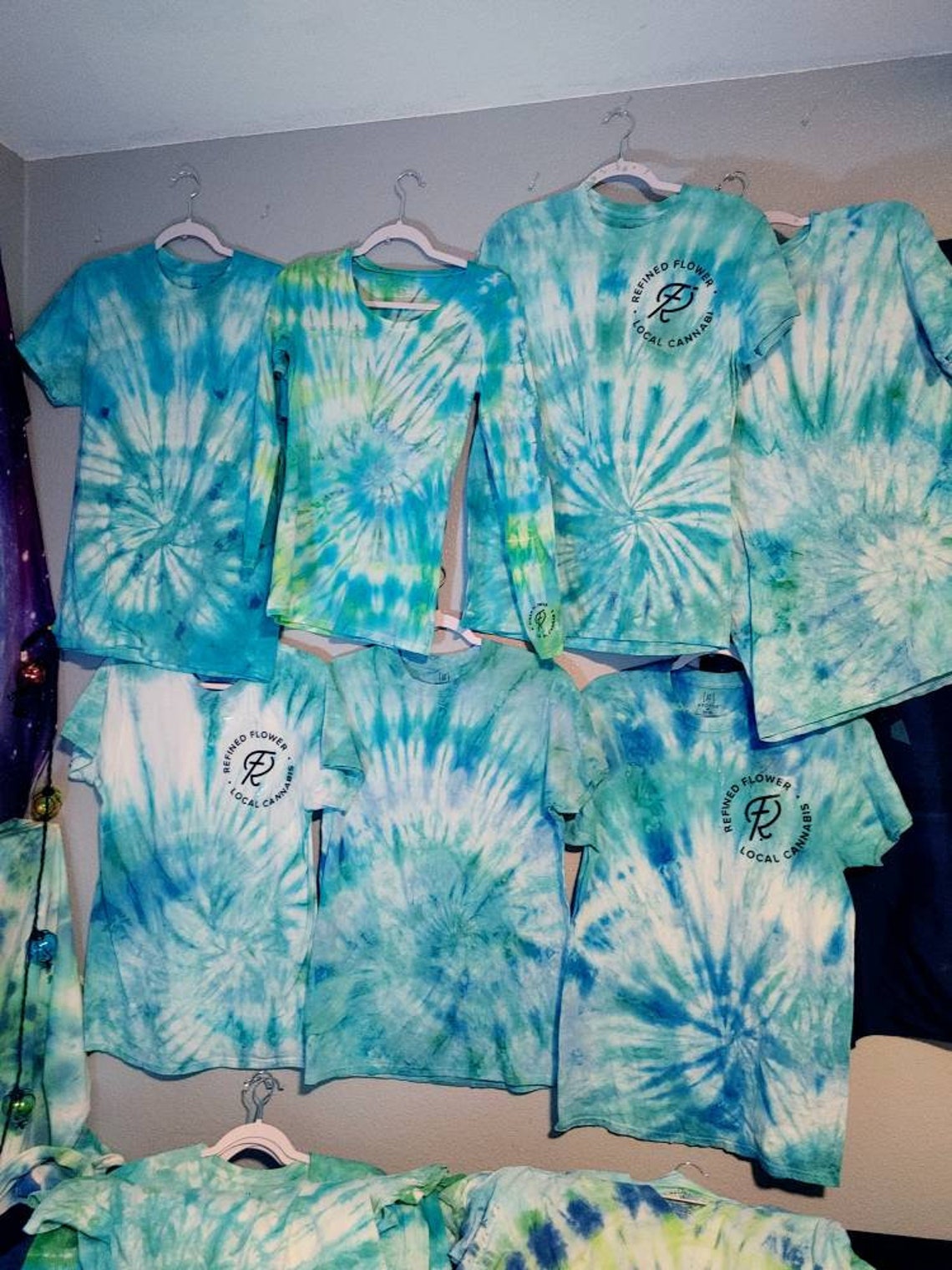 Tie dye logo shirts 10 or 15 business advertising or uniforms Etsy
