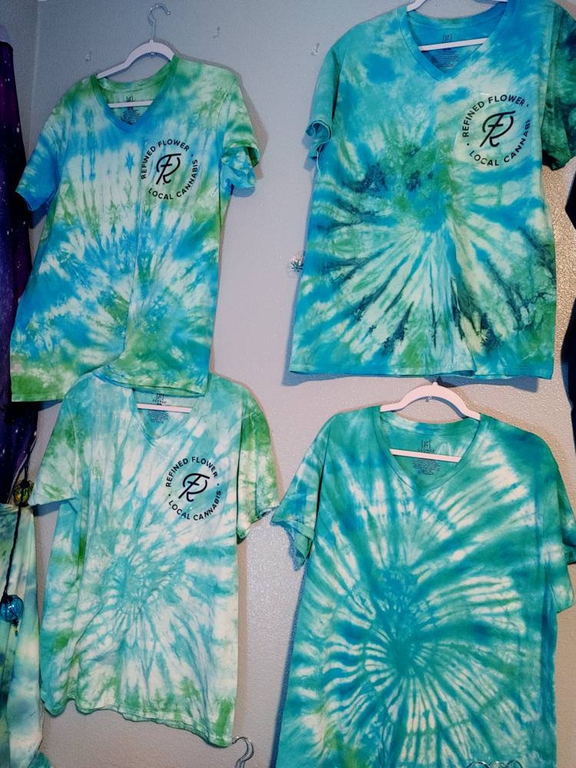 Tie dye logo shirts 10 or 15 business advertising or uniforms Etsy