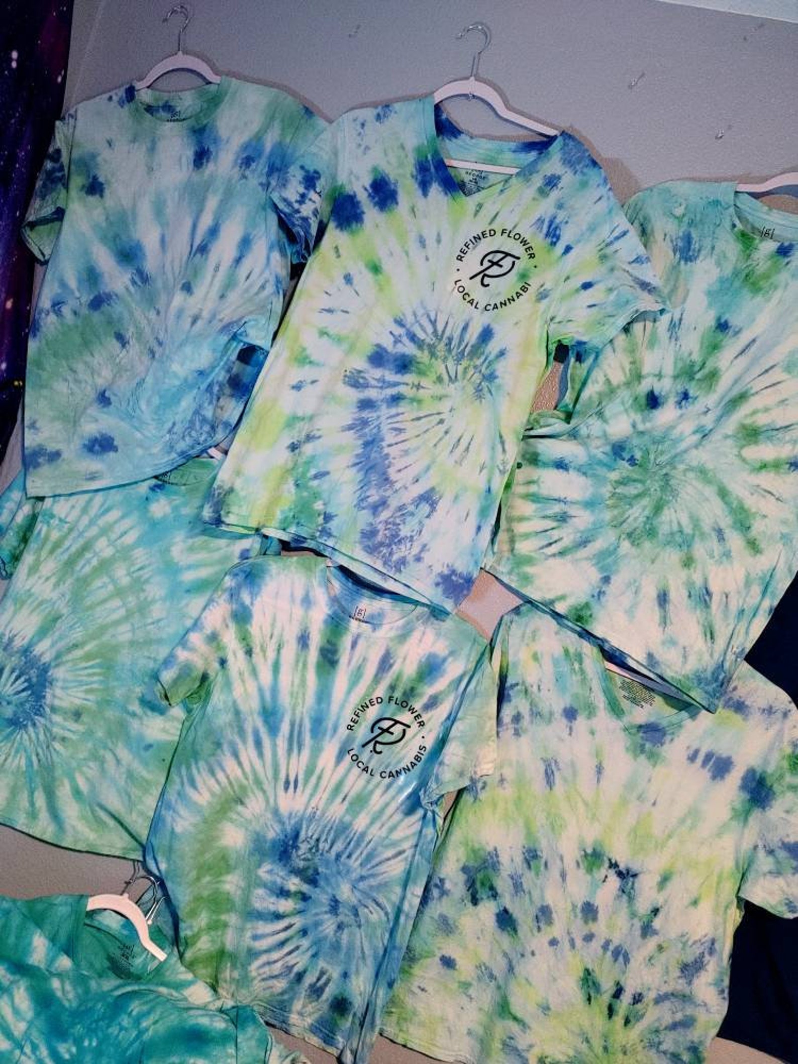 Tie dye logo shirts 10 or 15 business advertising or uniforms Etsy