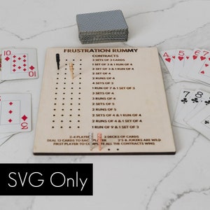 Digital Cut file for Frustration Rummy Game