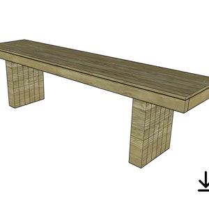 PDF Modern Wooden Bench Build Plans