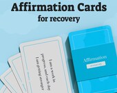 50 Addiction Recovery affirmation cards printable| I am enough | Recovery journal | One day at a time | Printable affirmation cards