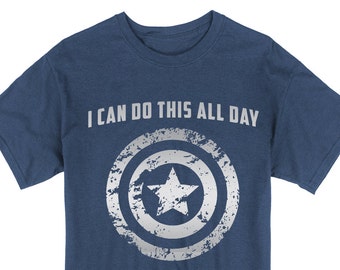 Adult, Captain America: I Can Do This All Day, Unisex, shirt, shield, American super hero, Comic Book, Geek Gift, Comic Nerd, Marvel Comics