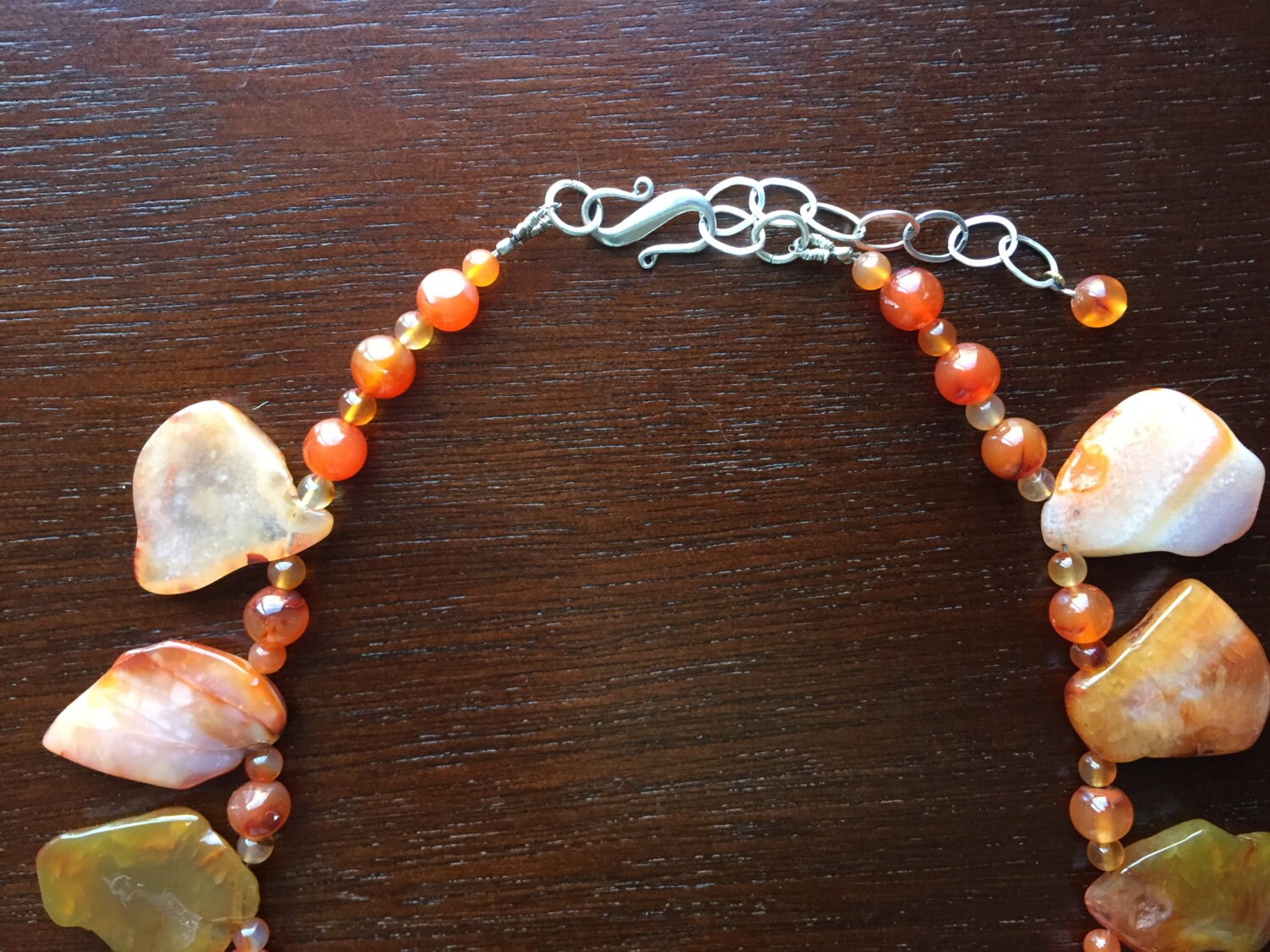 Carnelian Necklace With Dragon's Vein Pendant Free - Etsy