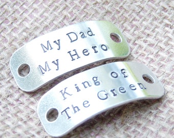 GOLF SHOE TAGS For Dad King of the Green Father's Day Birthday Father of the Bride Gift Trainer Tags Christmas Husband For Him Golfer gift