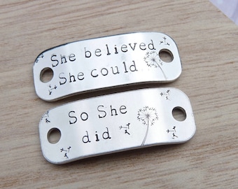 TRAINER TAGS RUNNING Gift Womens Half/ Marathon 5k 10k For Ladies Her Wife Friend Sister Runner Sole  Inspiration She believed... Birthday