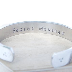 LOOK INSIDE ADD Message For Birthday 18th 21st 30 40 50 60 70th Gift Bracelet Daughter Mum  Wife Sister Friend Ladies Handstamped Jewellery