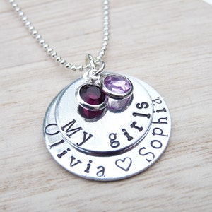 MOTHERS NECKLACE MY Girls My Boys Christmas Birthday Gift Jewellery Family Tree From Son Daughter Husband For Mum Mother Sister Personalised