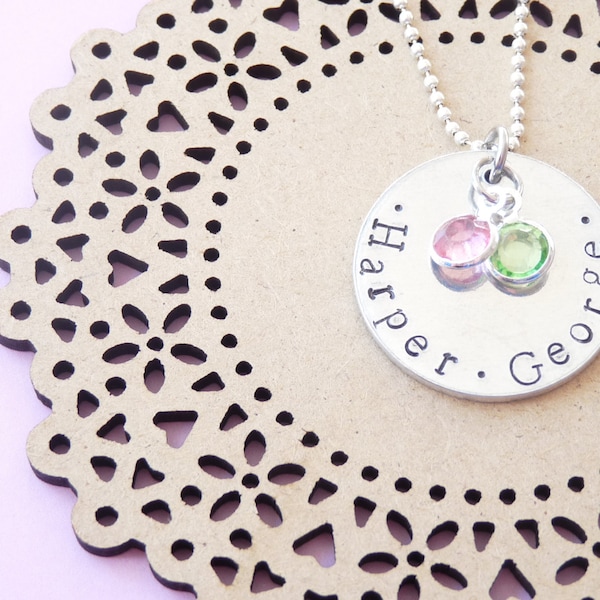 MOTHER'S NECKLACE CHRISTMAS Gift for Mother, Wife, Sister, Daughter, Birthday, Personalised Jewellery, Mothers Day, Family Tree, Birthstones