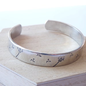 SECRET MESSAGE Inside LOOK Personalised Bracelet Jewellery Dandelion Cuff For Friend Mum Daughter Sister Birthday Graduation Teacher Gift