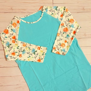 SALE Floral Raglan