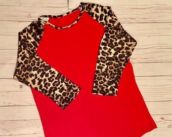 red leopard print shirts