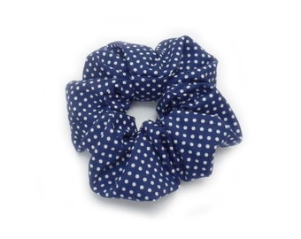 Scrunchie mintsilver polka dots