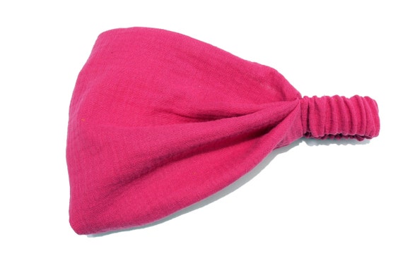 Headscarf Girls Bandana Ladies Hairband made of Organic Muslin Sun Protection fuchsia