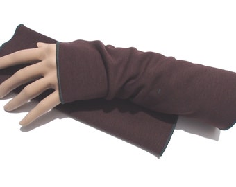 Arm warmers arm warmers wrist warmers made of brown vegan alpine fleece