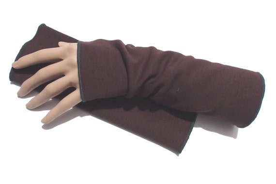 Arm warmers cuffs wrist warmers made of alpine fleece brown vegan