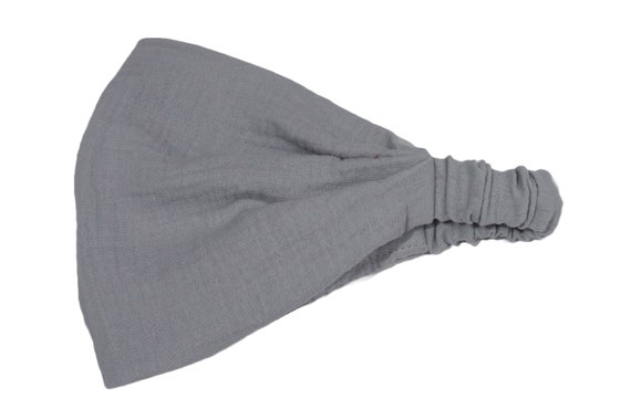 Headscarf Bandana made of muslin ladies hairband sun protection in light grey