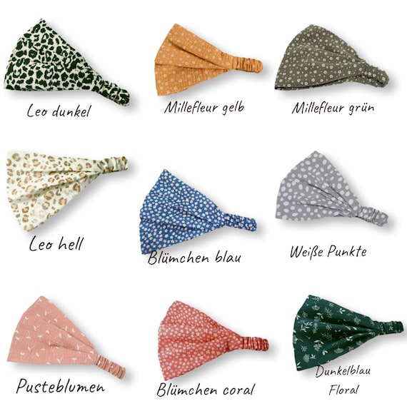 Muslin bandana headscarf in 9 colors, sun protection for children and adults